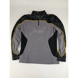 Vintage BRP Ski-Doo Team Men's Quarter Zip Fleece Sweater Black Gray Size M